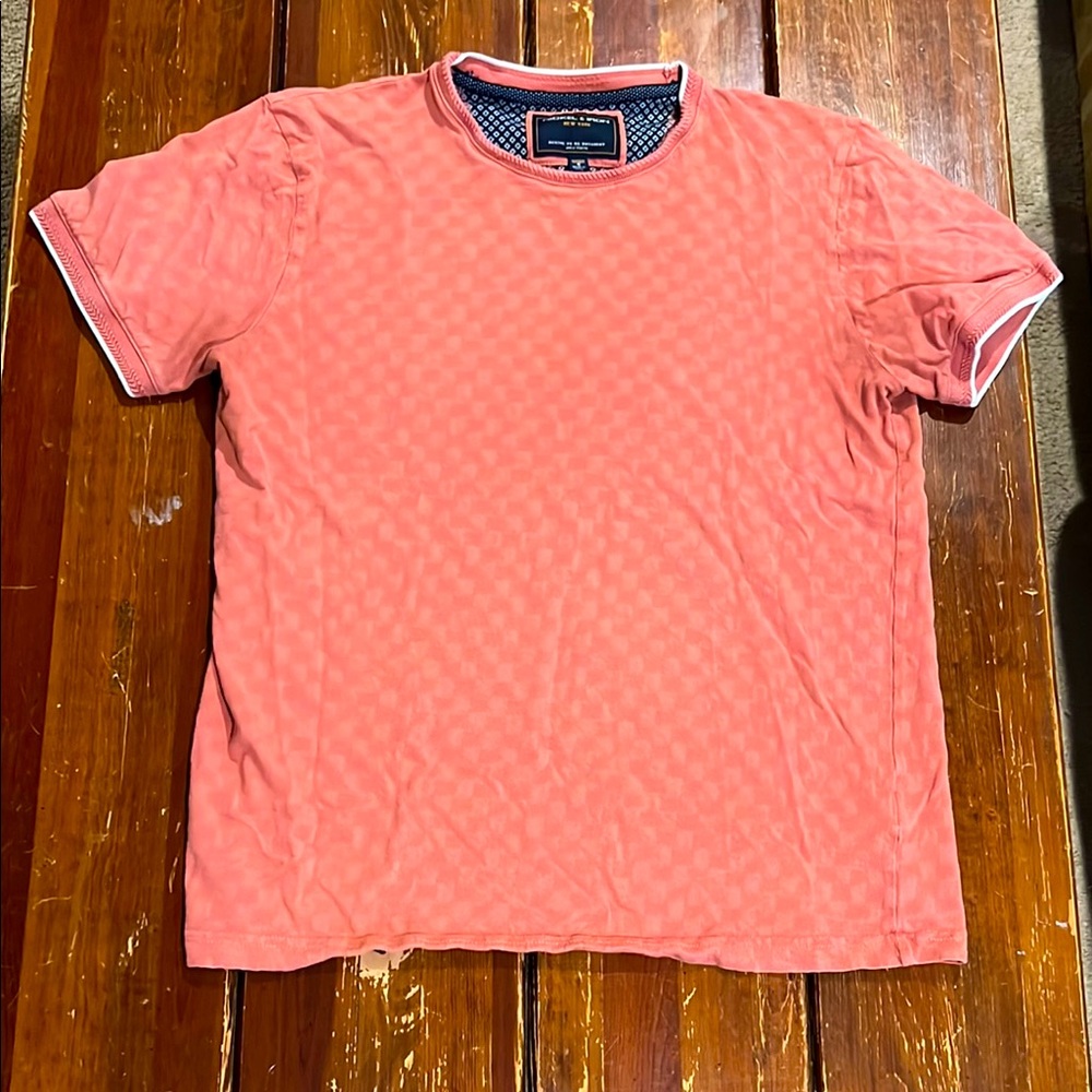 Men's Salmon-Pink, Pattern T-Shirt